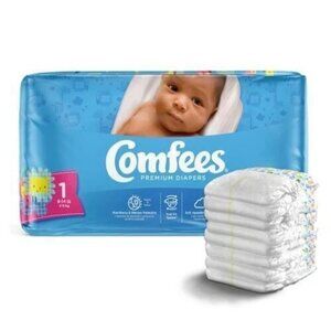 Cmfees Premium Diapers Unisex Tab Closure Size 1  Count of 50